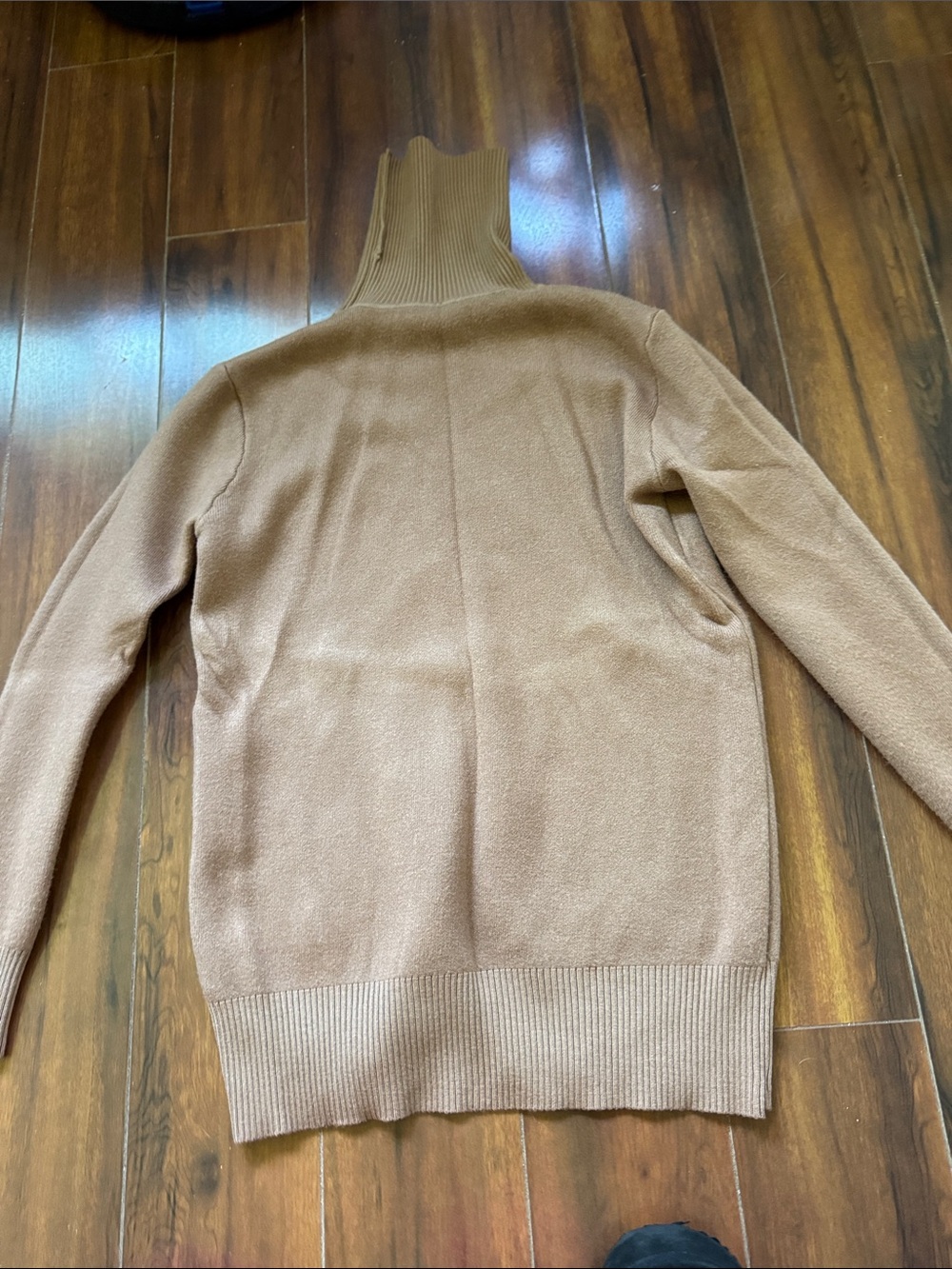 Cozy Camel Turtleneck Sweater - Neutral Camel thermal lined
